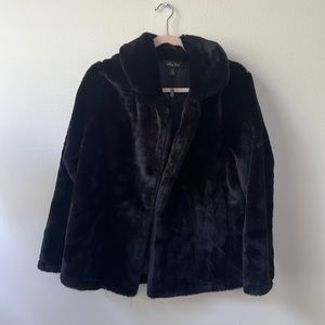 melissa paige  black Faux Fur Coat Formal Outerwear